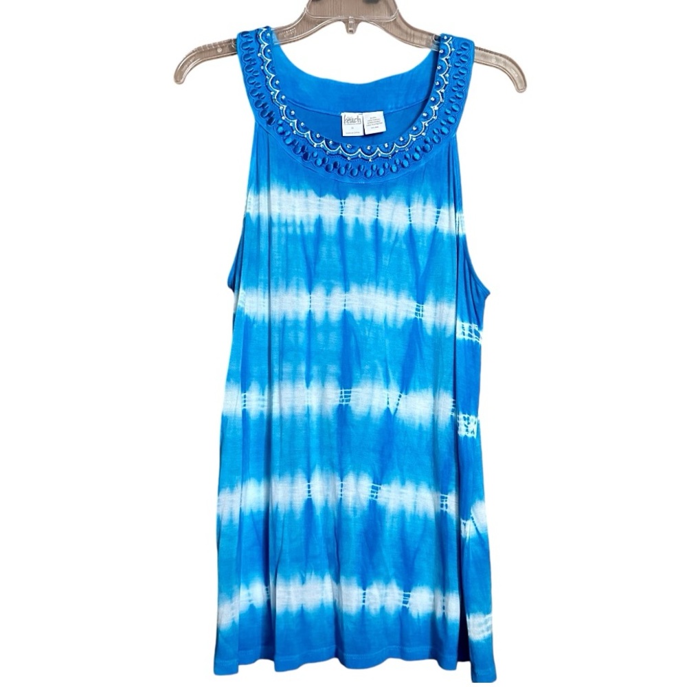 Women’s INC Beach Tie-Dyed Embellished Tank, EUC, XL